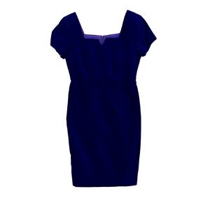 Vintage Late Edition Ltd Velvet Sheath Dress Women 4 Purple ILGWU Union Cocktail